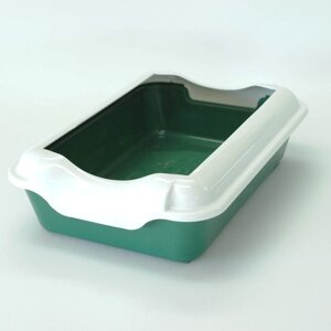 Homecat туалет для кошек, зеленый с бортиком (500 г)