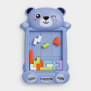 Игра-головоломка, 19 см, развивающая, пластик, синяя, Мишка, Bear