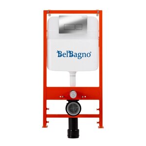 Инсталляция для унитазов BelBagno BB026/BB041CR с кнопкой смыва хром глянцевый