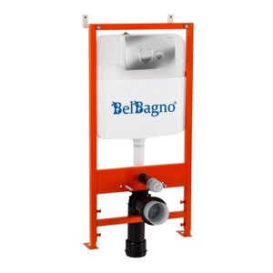 Инсталляция для унитазов BelBagno BB026/BB081CR с кнопкой смыва хром глянцевый