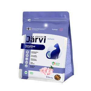 Jarvi сухой корм для взрослых кошек с чувствительным пищеварением с индейкой (400 г)