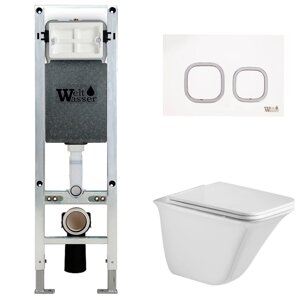 Комплект Weltwasser 10000006570 унитаз Rotbach 004 GL-WT + инсталляция + кнопка Amberg RD-WT