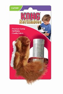 Kong игрушка для кошек "Белка", с капсулой кошачьей мяты (31 г)