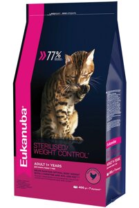 Корм Eukanuba для кастрированных и склонных к ожирению кошек (1,5 кг)