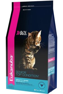 Корм Eukanuba для пожилых кошек от 7 лет c курицей (2 кг)