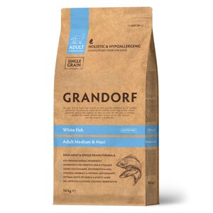 Корм Grandorf белая рыба для взрослых собак средних и крупных пород (1 кг)