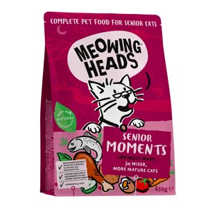 Корм Meowing Heads для кошек старше 7 лет, с лососем и яйцом "Мудрые года"1,5 кг)