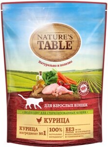 Корм Nature's Table сухой корм для кошек, «Курица»650 г)