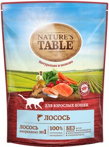 Корм Nature's Table сухой корм для кошек, «Лосось»650 г)