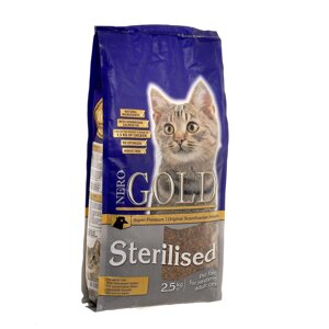 Корм NERO GOLD super premium для профилактики мочекаменной болезни у стерилизованных кошек (800 г)