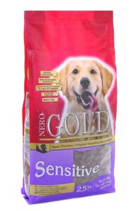 Корм NERO GOLD super premium sensitive для взрослых собак с чувствительным пищеварением, с индейкой и цельным рисом (12 кг)
