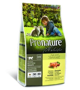 Корм Pronature holistic для котят: Курица со сладким картофелем (2,72 кг)