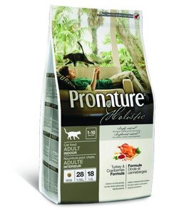 Корм Pronature holistic для взрослых кошек: Индейка с клюквой (340 г)