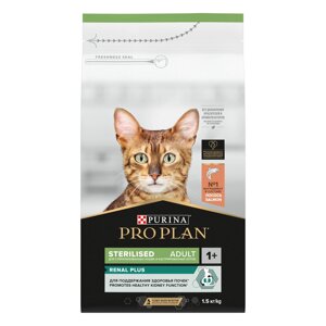 Корм Purina Pro Plan для взрослых стерилизованных кошек и кастрированных котов, с высоким содержанием лосося (400 г)