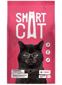 Корм Smart Cat для взрослых кошек, с ягнёнком (5 кг)