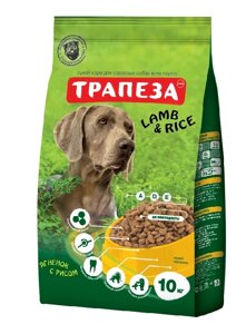 Корм Трапеза ягненок для взрослых собак с ягненком (10 кг)