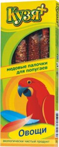 Кузя палочки для попугаев "Овощи", 4шт (14 г)