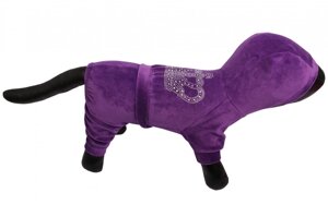 Lion велюровый комбинезон для миниатюрных собак Crown (фиолетовый) (XL)