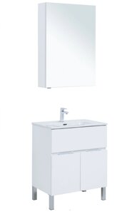 Мебель для ванной Aquanet Алвита New 70 1 ящик, 2 дверцы, белая матовая