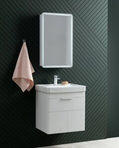Мебель для ванной Aquanet Ирис new 50 белый глянец, 1 ящик, 2 дверцы