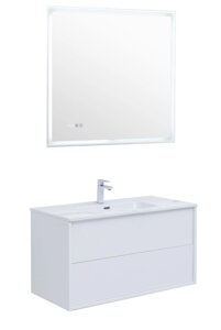 Мебель для ванной Aquanet Lino 80 (Flat) подвесная, белый глянец