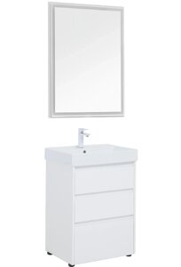 Мебель для ванной Aquanet Nova Lite 60 белый глянец, 3 ящика