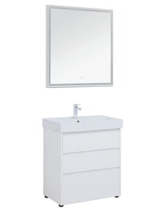 Мебель для ванной Aquanet Nova Lite 75 белый глянец, 3 ящика