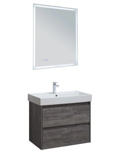 Мебель для ванной Aquanet Nova Lite 75 дуб серый, 2 ящика