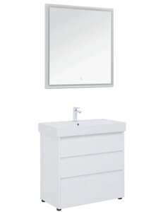 Мебель для ванной Aquanet Nova Lite 85 белый глянец, 3 ящика