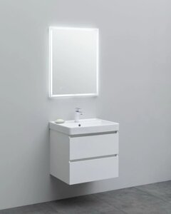 Мебель для ванной Aquanet Вега 60 белый глянец, 2 ящика