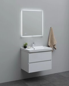 Мебель для ванной Aquanet Вега 70 белый глянец, 2 ящика