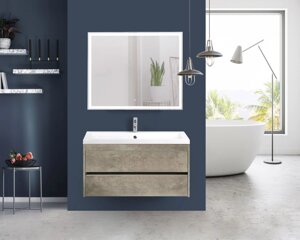 Мебель для ванной Art&Max Family-1000-2C-SO-CV Cemento Veneto, подвесная