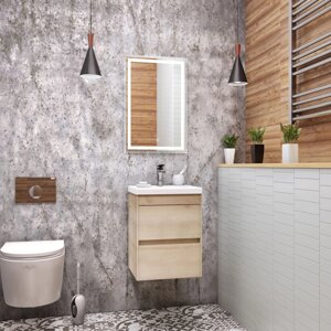 Мебель для ванной Art&Max Family-400-2C-SO-PB Pino Bianco, подвесная