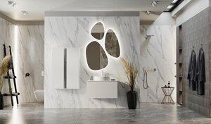 Мебель для ванной Jorno Stone 80 подвесная, белый