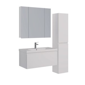 Мебель для ванной Lemark Veon Mini 90 подвесная, белый глянец
