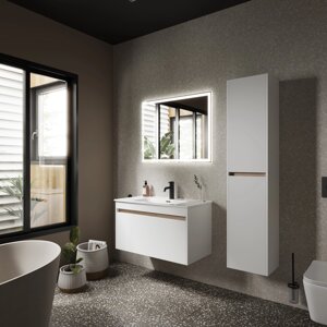 Мебель для ванной Sancos Smart 90 подвесная, белый глянец