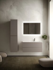 Мебель для ванной Sancos Snob R 100 SNR100RSM правая, 2 ящика, Doha Soft