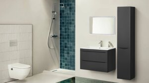 Мебель для ванной Style Line El Fante Бергамо мини 60 подвесная, Люкс антискрейтч черный, Plus