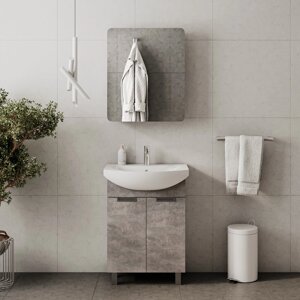 Мебель для ванной Volna Vario Z. 60.2D напольная, цемент/белый