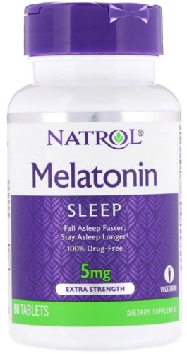 Мелатонин, 5 мг, 60 таблеток, Natrol