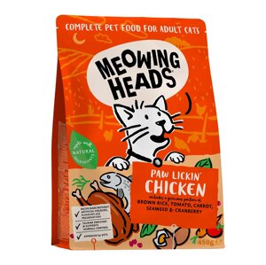 Meowing Heads для взрослых кошек, с курицей и рисом "Куриное наслаждение"450 г)