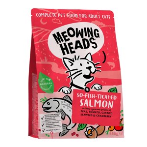 Meowing Heads для взрослых кошек, с лососем, курицей и рисом "Фиш-гурман"450 г)