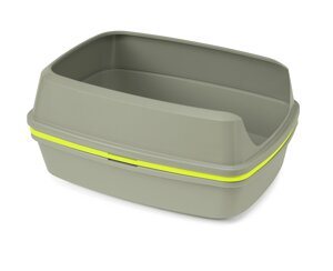 Moderna многофункциональный туалет-лоток для кошек Lift to Sift, серый+лимонный (1,2 кг)