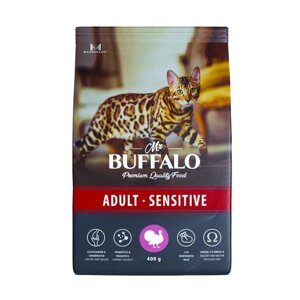 Mr. Buffalo сухой корм с индейкой для взрослых котов и кошек с чувствительным пищеварением (1,8 кг)