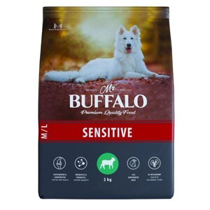 Mr. Buffalo сухой корм с ягненком для взрослых собак всех пород с чувствительным пищеварением (14 кг)
