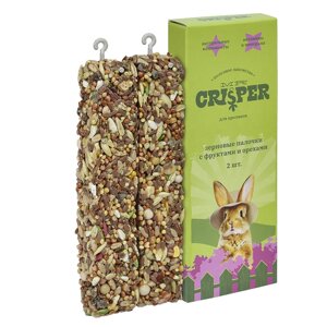 MR. Crisper лакомство для крупных грызунов: зерновые палочки с фруктами и орехами, 2 шт. (90 г)