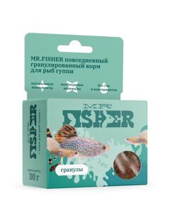 MR. Fisher повседневный гранулированный корм для рыб гуппи (30 г)