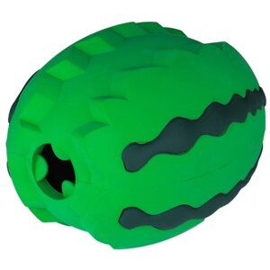 Mr. Kranch игрушка "Арбуз" для собак с ароматом курицы, зеленая (15 см)