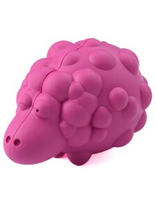Mr. Kranch игрушка для собак овечка с пищалкой, розовая, с ароматом бекона (8,5*12 см)
