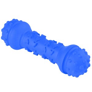 Mr. Kranch игрушка "Гантель дентальная" для собак с ароматом курицы, синяя (18 см)